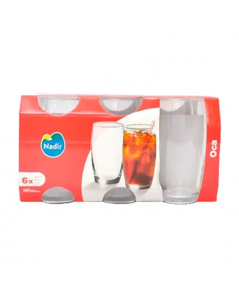 Jogo De Copo Nadir Long Drink Oca C/ 6 Unid. 300ml