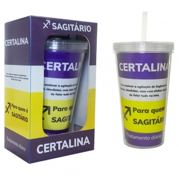 COPO PLASTICO PAREDE DUPLA SARGITARIO 470 ML LUVA COM 1