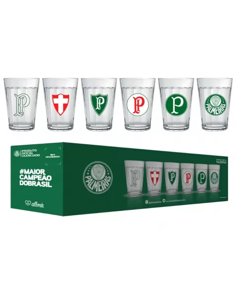 COPO AMERICANO 190 ML PALMEIRAS LUVA COM 6