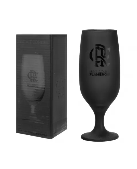 TAÇA FLORIPA PRIME 300 ML FLAMENGO PRETO LUVA COM 1