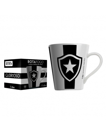 CANECA PORCELANA 290 ML BOTAFOGO LUVA COM 1