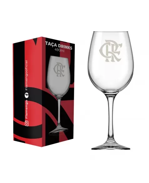 TACA BARONE DRINKS 490ML FLAMENGO LUVA COM 1