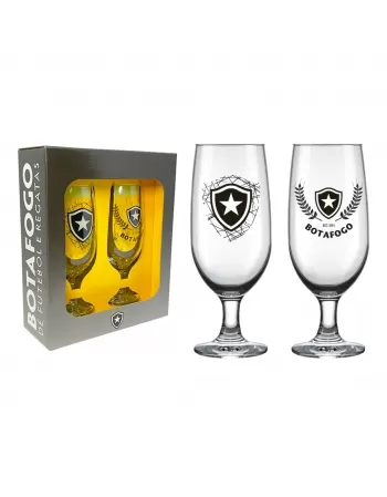 Taça Cerveja Floripa Botafogo 300 ML Luva Com 2 Unid.