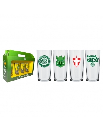 COPO CYLINDER 300 ML PALMEIRAS LUVA COM 4