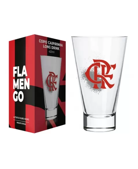 COPO ILHABELA CAIPIRINHA LONG DRINK 420 ML FLAMENGO NA LUVA