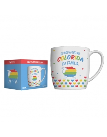 Caneca Urban Cores Ovelha Colorida 360 ML