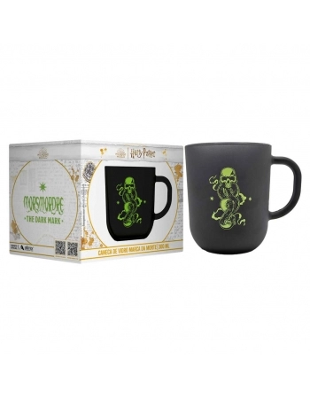 Caneca de Vidro Prime Harry Potter Elementos 300ml - Luva Com 1 Unid - Marca da morte