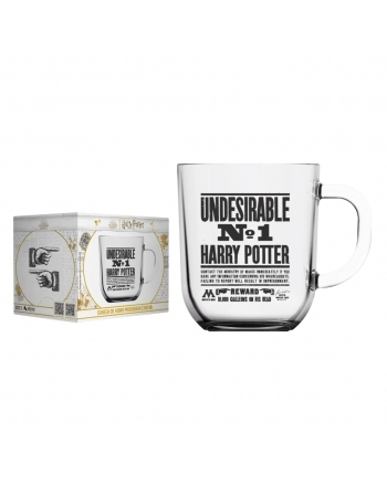 Caneca de Vidro Harry Potter Elementos 300ml - Luva Com 1 Unid - Procurado