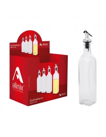 Galheteiro De Vidro Para Azeite E Vinagre 500 ML