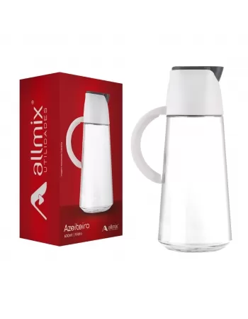 Galheteiro De Vidro Para Azeite E Vinagre 630 ML Com Tampa Automatica Luva com 1