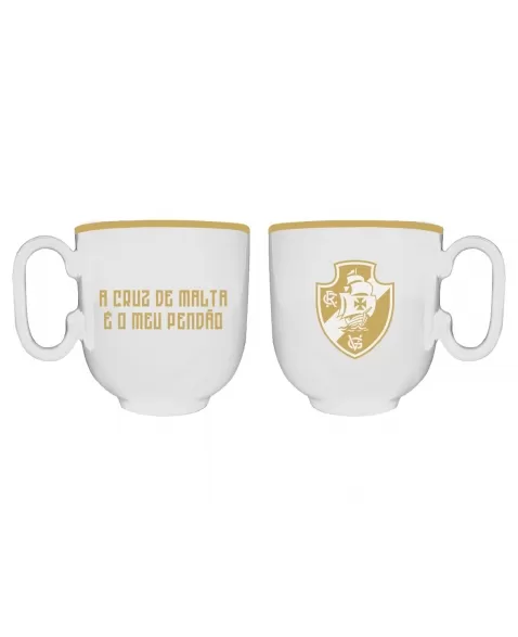 Caneca de Porcelana Forma Branca de 350ml Vasco Luva com 01