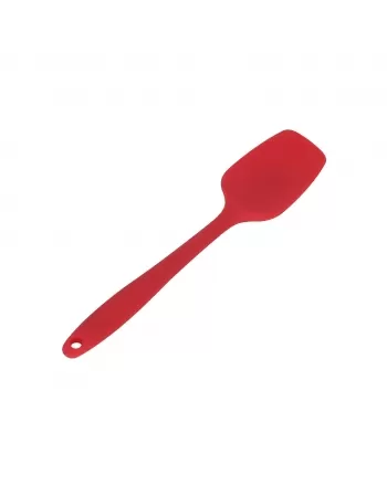 Utensílio Colher Reta Silicone Vermelho 27cm