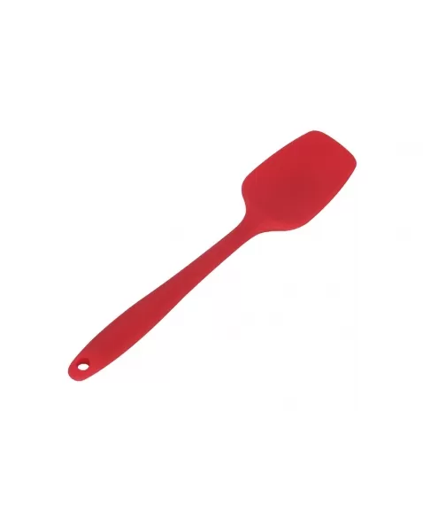 Utensílio Colher Reta Silicone Vermelho 27cm