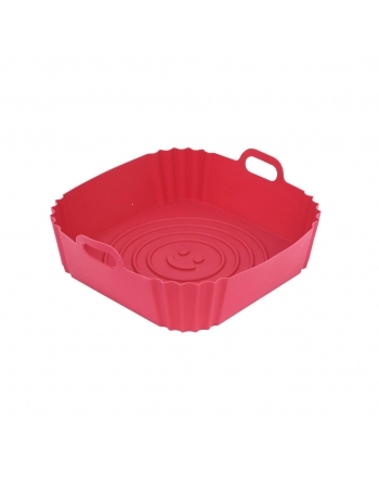 Utensílio Forma Quadrada Silicone Vermelho 21cm