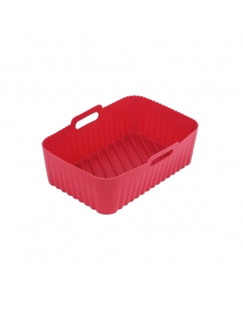 Utensílio Forma Retangular Silicone Vermelho 22x14cm