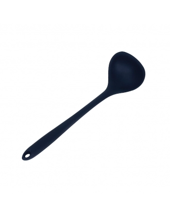 Utensílio Concha 30cm Silicone - Preto