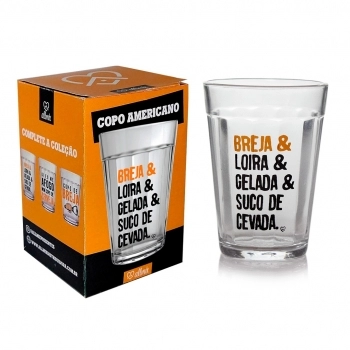 Copo Americano Happy Beer - Breja E Loira 190 ML
