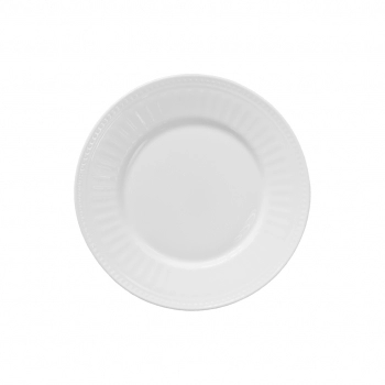 PRATO SOBREMESA DE VIDRO BRANCO BIANCO 17,5 CM