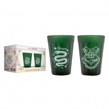 Copo Americano Prime Harry Potter Casas 190 ML - Luva Com 2 Unid - Sonserina