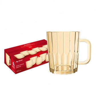 Caneca de Vidro Zaira Gold 260ml