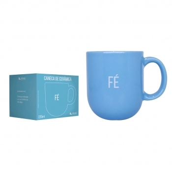 Caneca Cerâmica 220ml Momentos - Fé Luva com 1