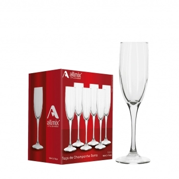 Taça Champanhe de Vidro Roma 185ml
