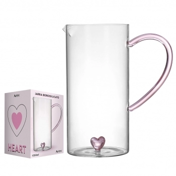 Jarra Borossilicato 1350ml Coração na Luva com 1