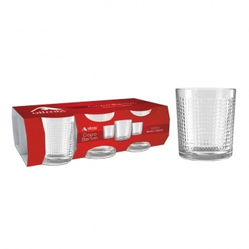 Copo de Vidro Rocks Berlim 265 ml